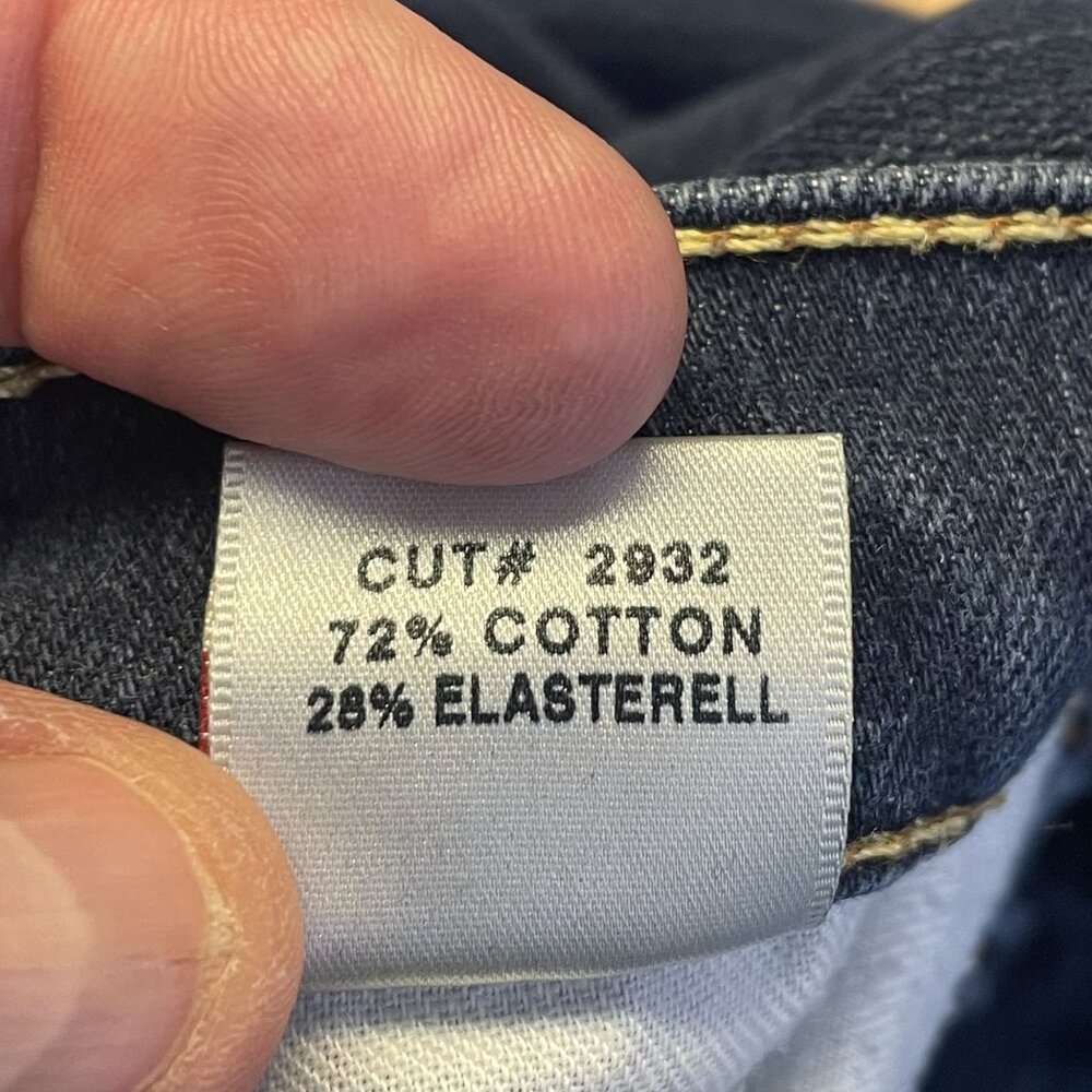 J Brand Womens Low Rise Jeans 27 x 32 Ink Blue Stretch Denim Straight - Picture 11 of 12